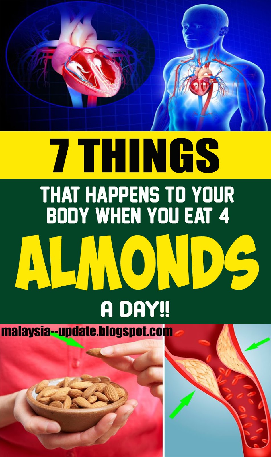 7 THINGS THAT HAPPEN TO YOUR BODY WHEN YOU EAT 4 ALMONDS A DAY