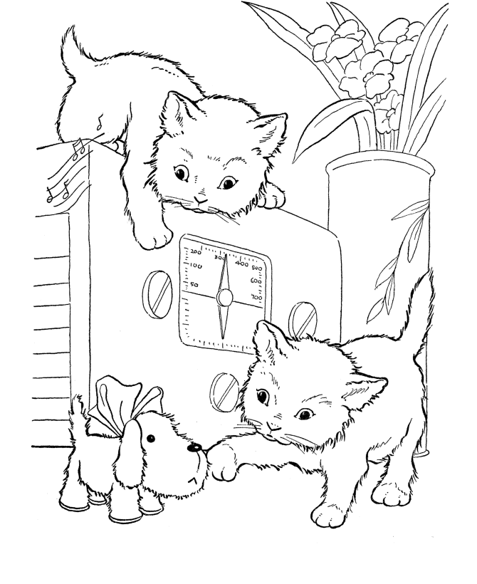 Coloring Pages: Cats and Kittens Coloring Pages Free and Printable