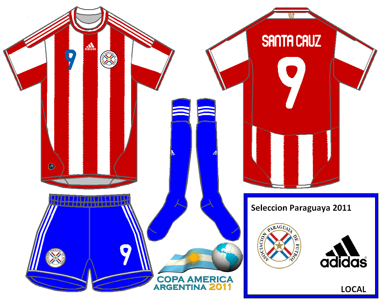 .. INDUMENTARIA DEPORTIVA Seleccion Paraguay Copa America 2011
