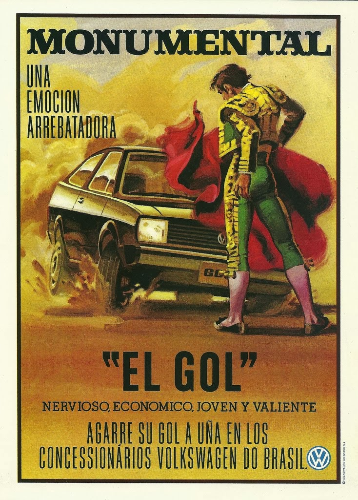 Propaganda do Gol, em 1982 - Anúncio em Espanhol - Volkswagen.