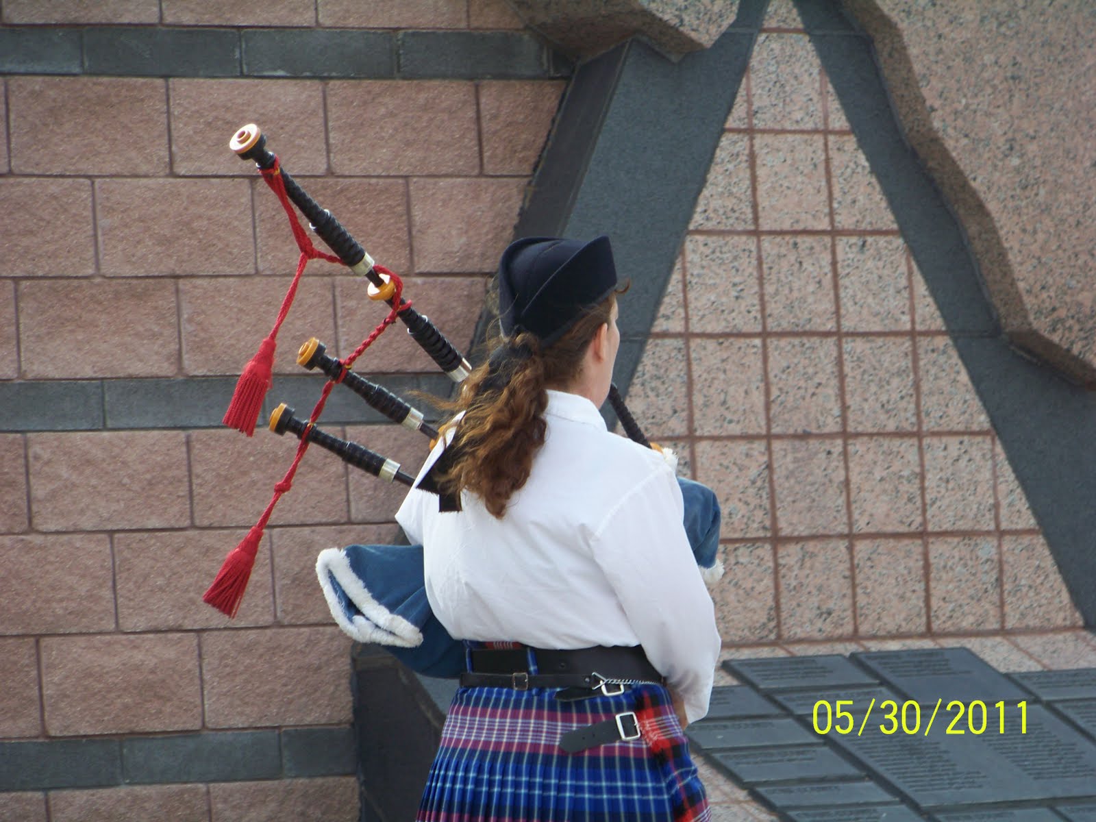 North America Scooter Adventures Bagpipes playing amazing Grace