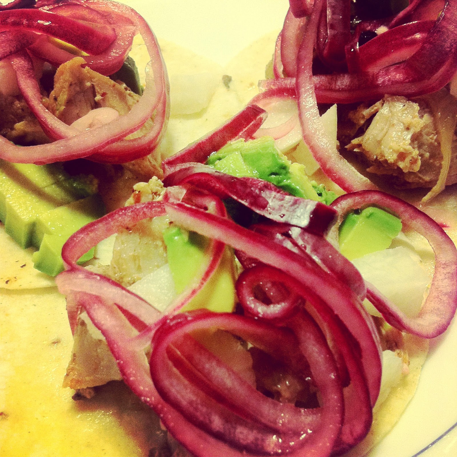 Spicy Sweet Tacos with Pickled Red Onions