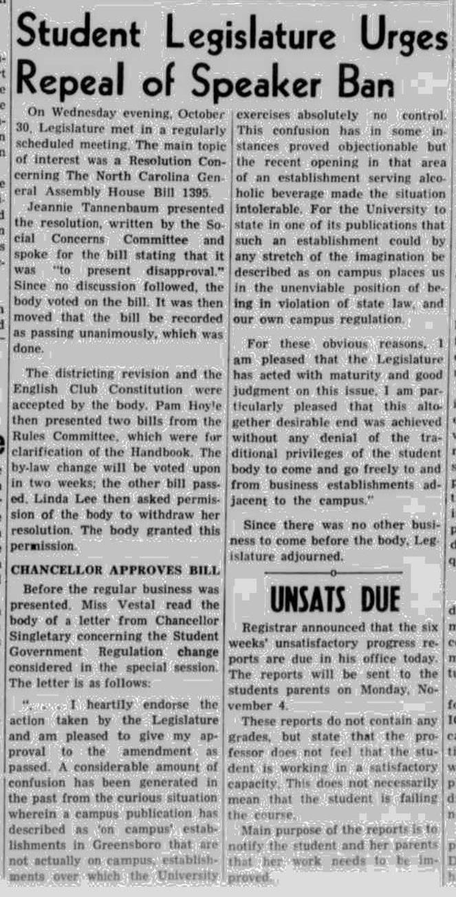 The Speaker Ban Law and the Controversy over Academic Freedom at North