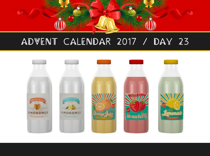 ADVENT CALENDAR 2017 / DAY 23 Milk and Juice Bottles dreamteamsims