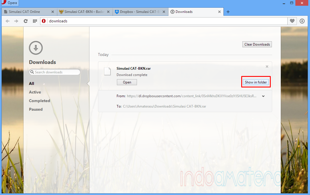 Menelusuri Letak Penyimpanan File Download Browser Opera Secara Cepat 2