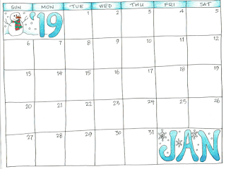 Free Printable Calendar January 2019 Free Printable Calendar January 2019