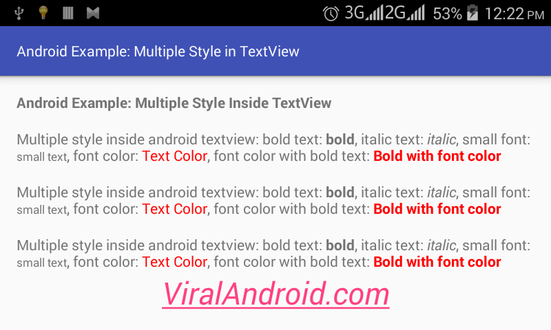 testview text in a style android testview text in a style android