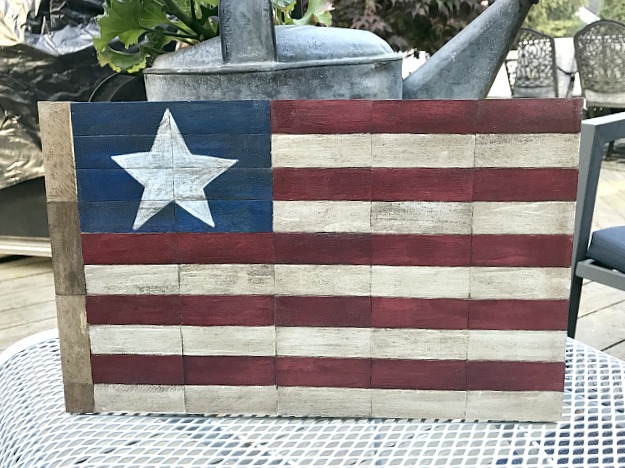 DIY American flag using game pieces