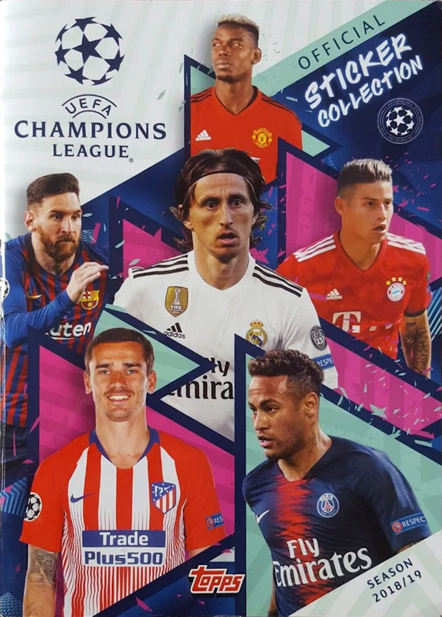 Football Cartophilic Info Exchange: Topps - UEFA Champions League Official  Sticker Collection 2018/19 (01) - Album