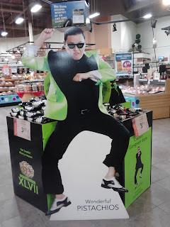 Psy pistachios grocery store display