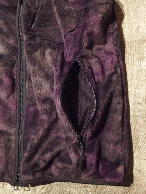 SUNRISE MARKET: NEEDLES Sportswear "Uneven Dye Fur Piping Vest / Purple"