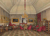 Interiors of the Winter Palace. The Fifth Reserved Apartment. The Drawing-Room of Grand Princess Maria Alexandrovna by Edward Petrovich Hau - Architecture, Interiors Drawings from Hermitage Museum Interiors of the Winter Palace. The Fifth Reserved Apartment. The Drawing-Room of Grand Princess Maria Alexandrovna by Edward Petrovich Hau - Architecture, Interiors Drawings from Hermitage Museum