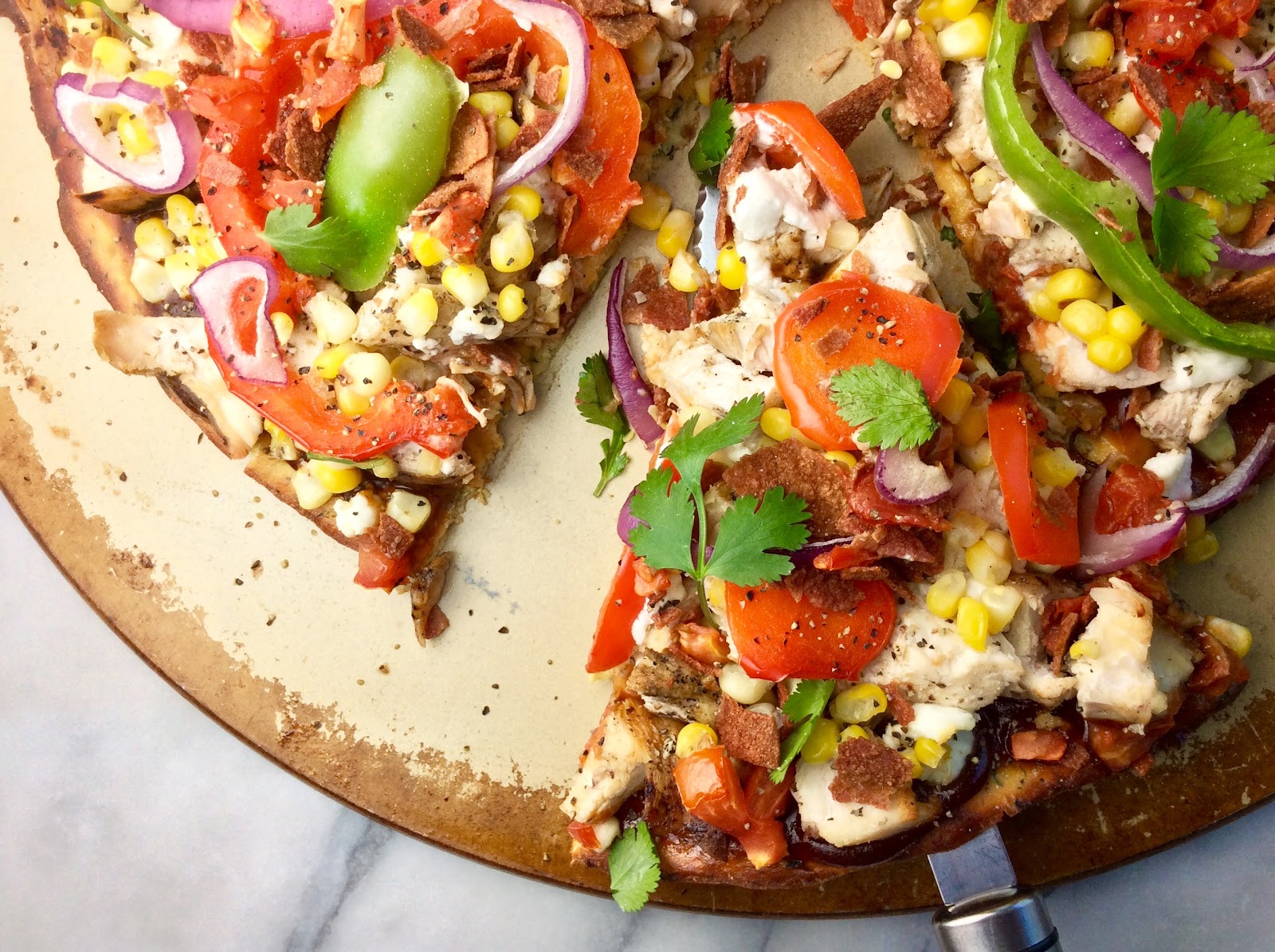 Food Fitness by Paige Barbecue Chicken Zucchini Pizza