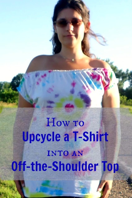How to Upcycle a T-shirt Into an Off-the-Shoulder Top