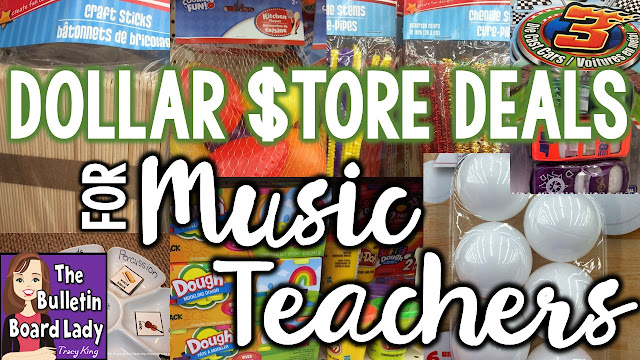 Dollar Store Deals for Music Teachers –Learn about 13 must have dollar store finds for your music classroom.  Ideas for assessment, workstations,  DIY crafts, singing games and manipulatives are discussed in this post by a veteran music teacher.