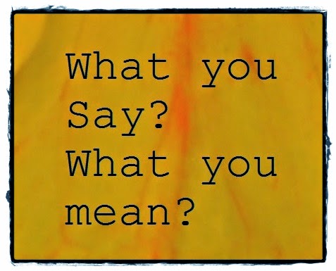 Most of Times people don't mean what they say? 