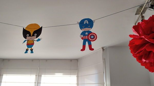 guirnalda superhéroes