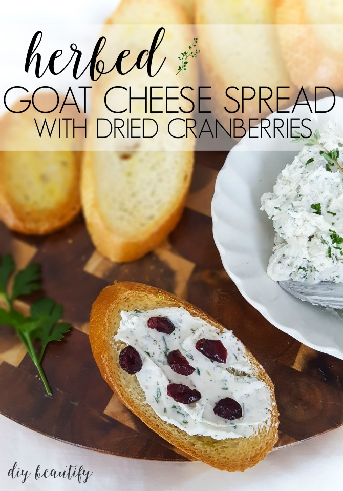 Herbed Goat Cheese Spread DIY Beautify Creating Beauty at Home