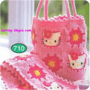 Bolso Hello kitty a Crochet Bolso Hello kitty a Crochet