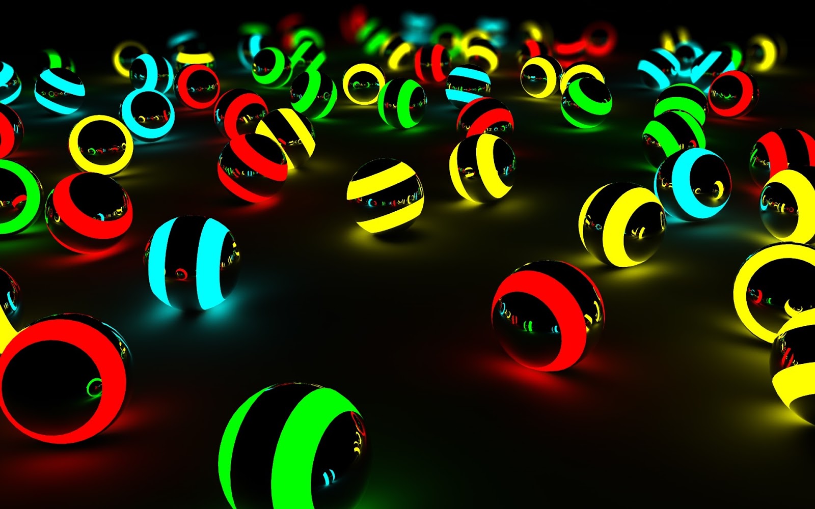 3d Glowing Balls Background