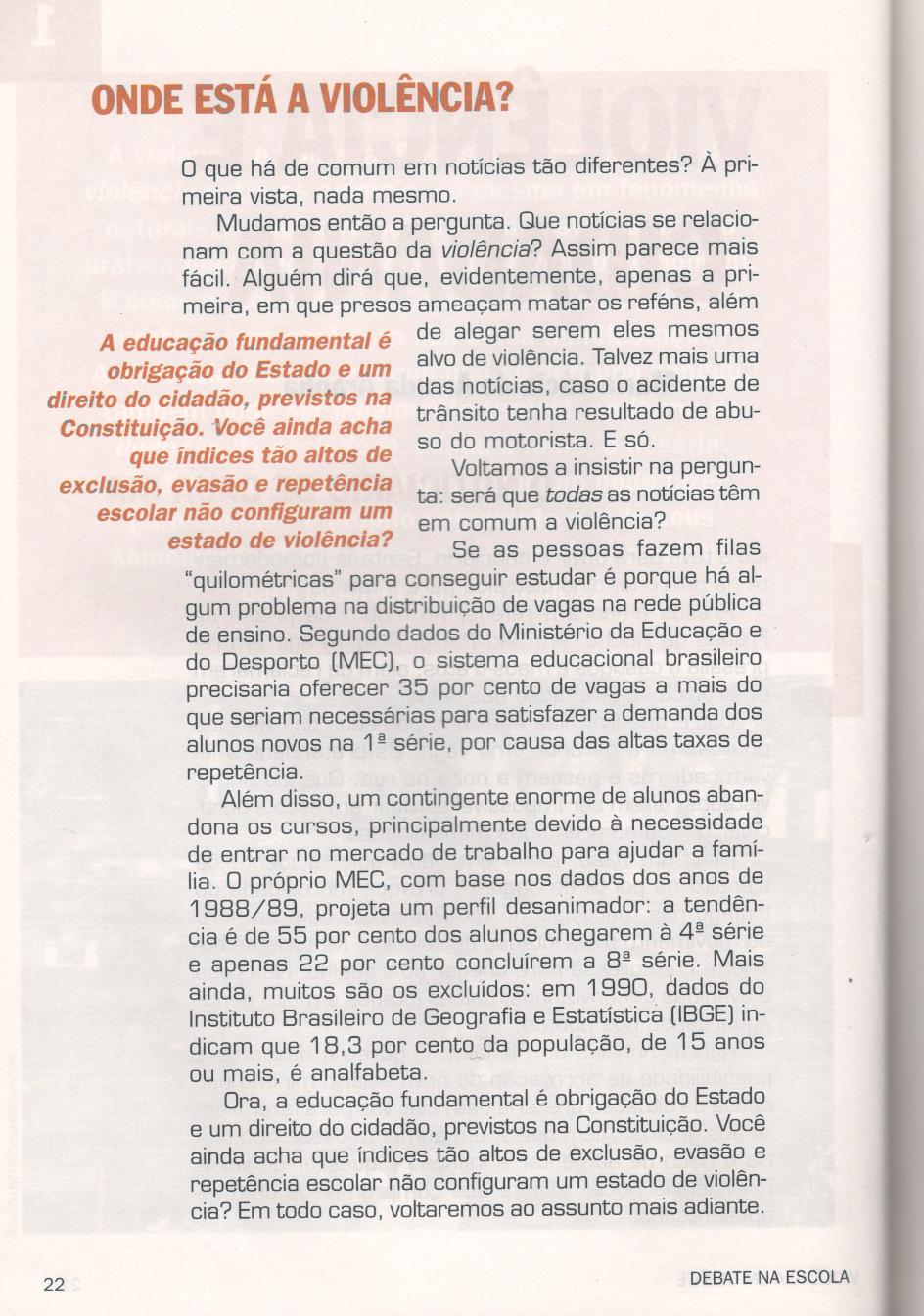 Redação Violencia Na Escola - RETOEDU