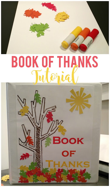 Book of Thanks--quick and simple tutorial on how to make a Book of Thanks for commemorating Thanksgiving each year!