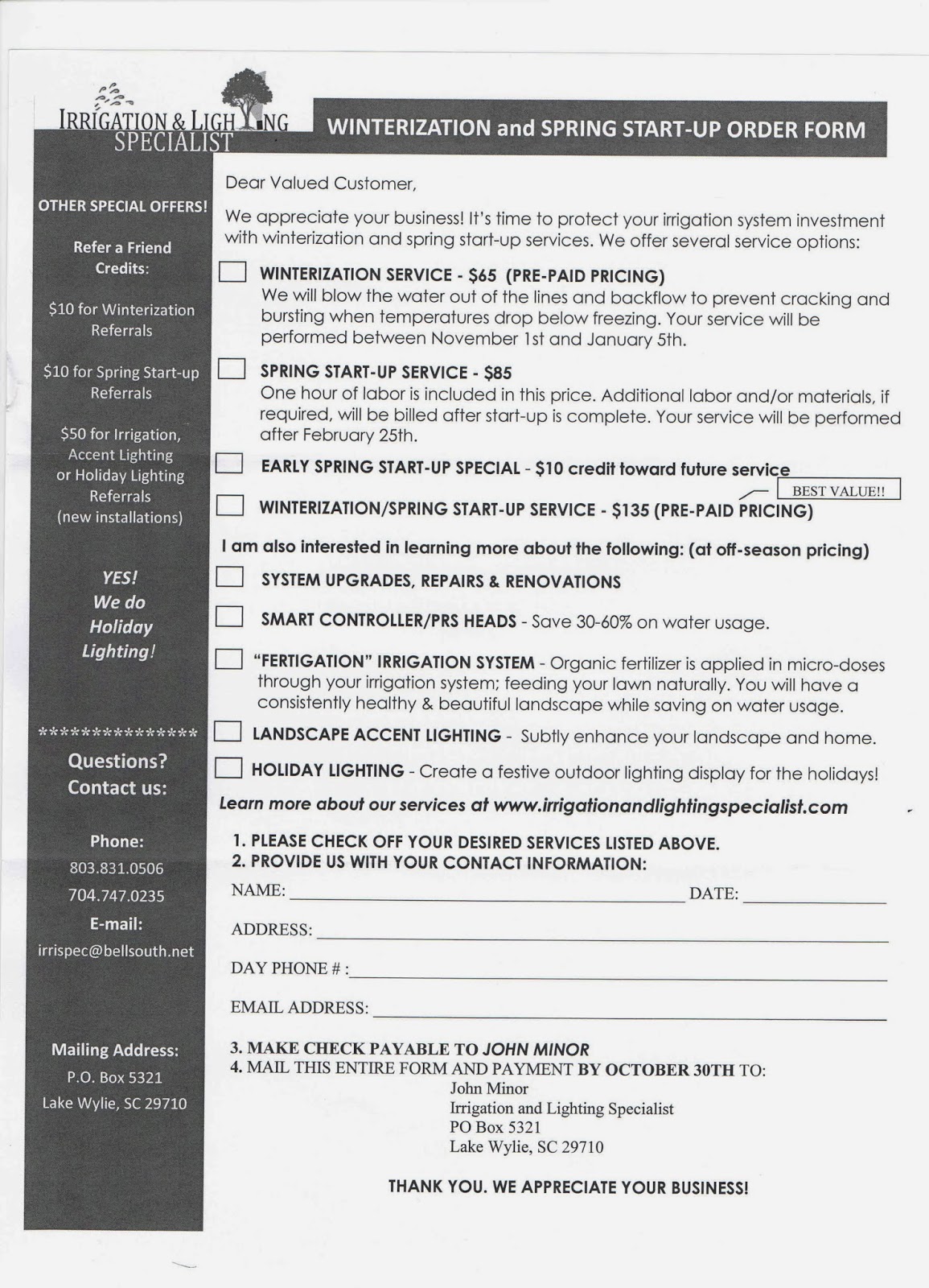 Winterization Form.pdf Charlotte Irrigation and Lighting Specialist: Don't Forget Your ...