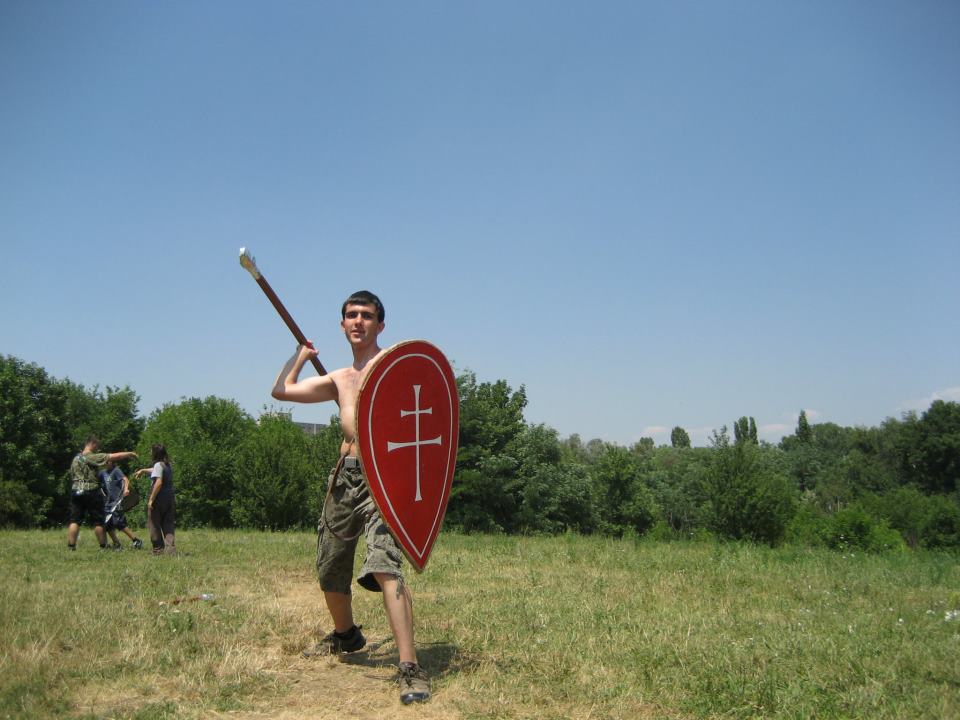 Buskador's LARP Larp boffer javelin live testing photos.