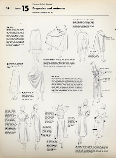 The Reference Reference: Famous Artists Course II - Drapery II diagram of drawing 