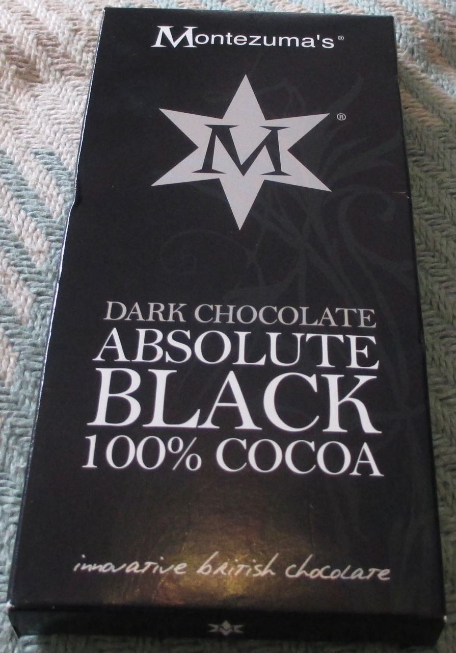 FOODSTUFF FINDS Absolute Black 100 Cocoa Dark Chocolate Montezumas