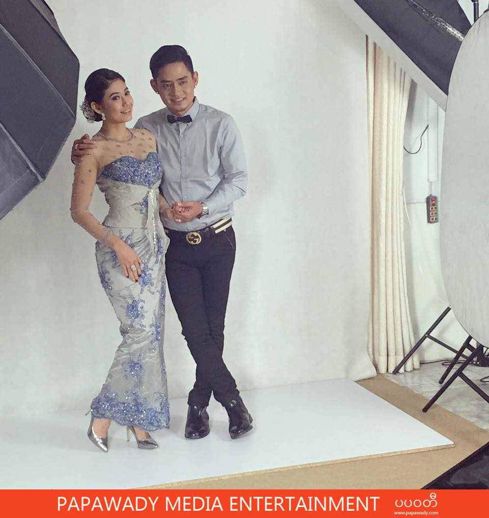 Myint Myat and Thinzar Wint Kyaw Couple Fashion Studio Photoshoot 