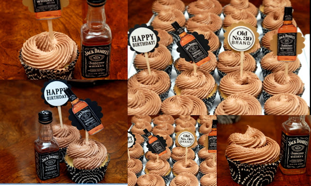 Jack Daniel's chocolate frosted cupcakes 