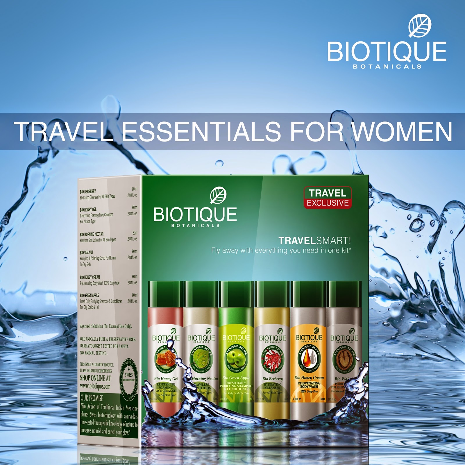 biotique travel kit pack of 6