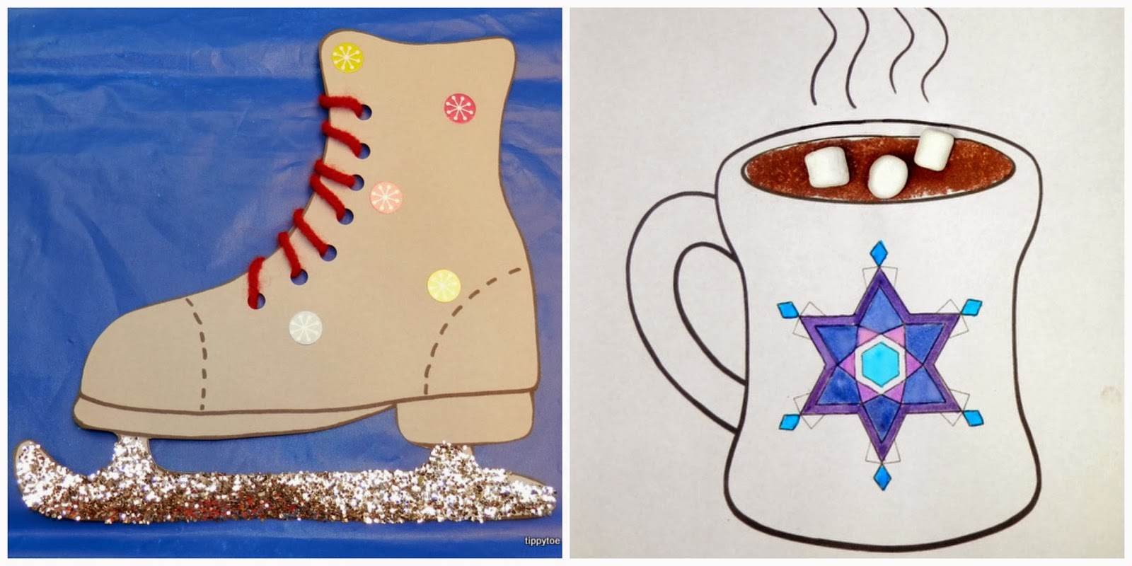 Tippytoe Crafts Ice Skates and a Cup o' Cocoa