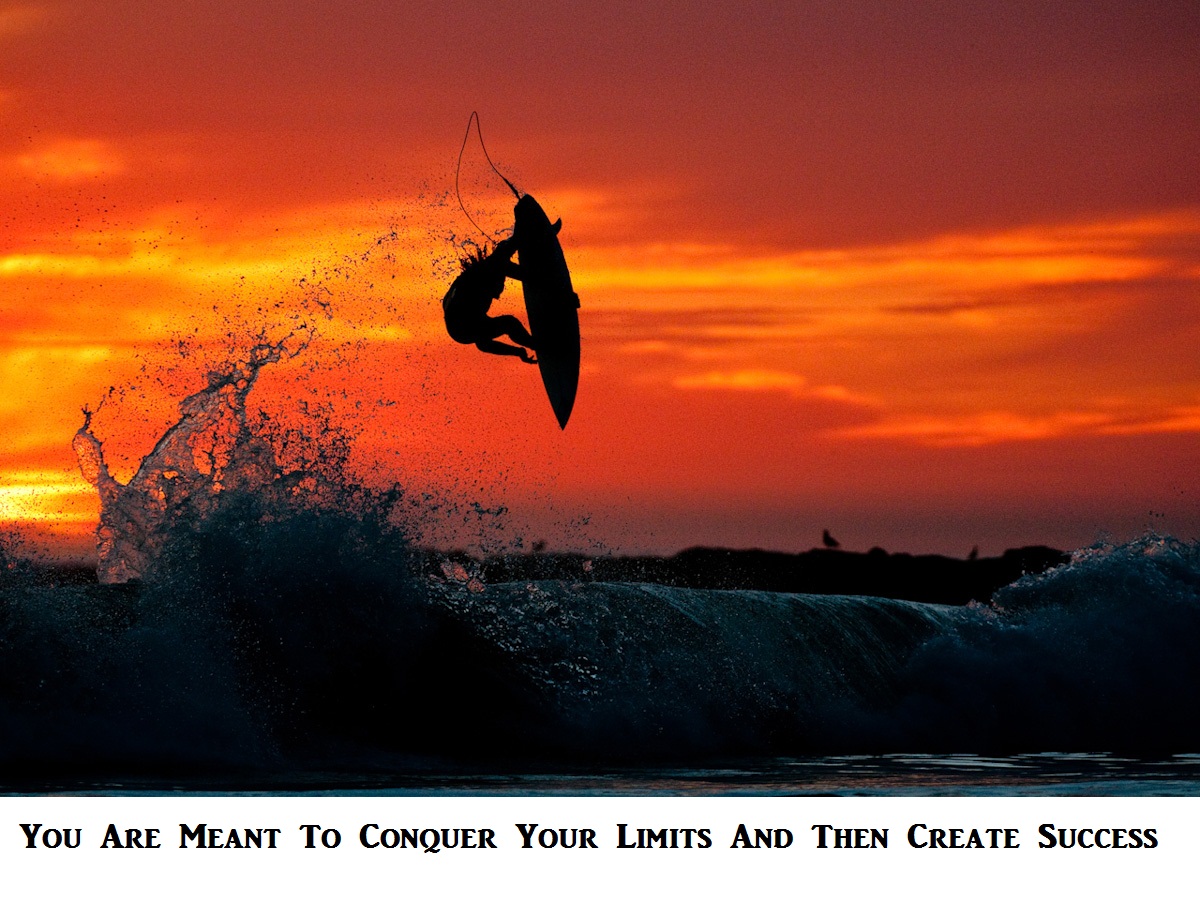 Can be overcome. подъем в гору. Can be overcome. серфер на закате. женщина в горах.