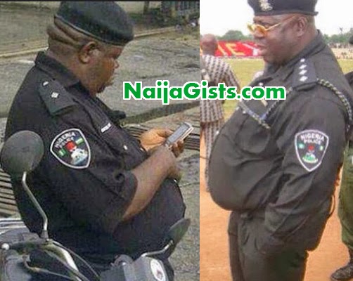 nigerian police big pot belly fat nigerian police