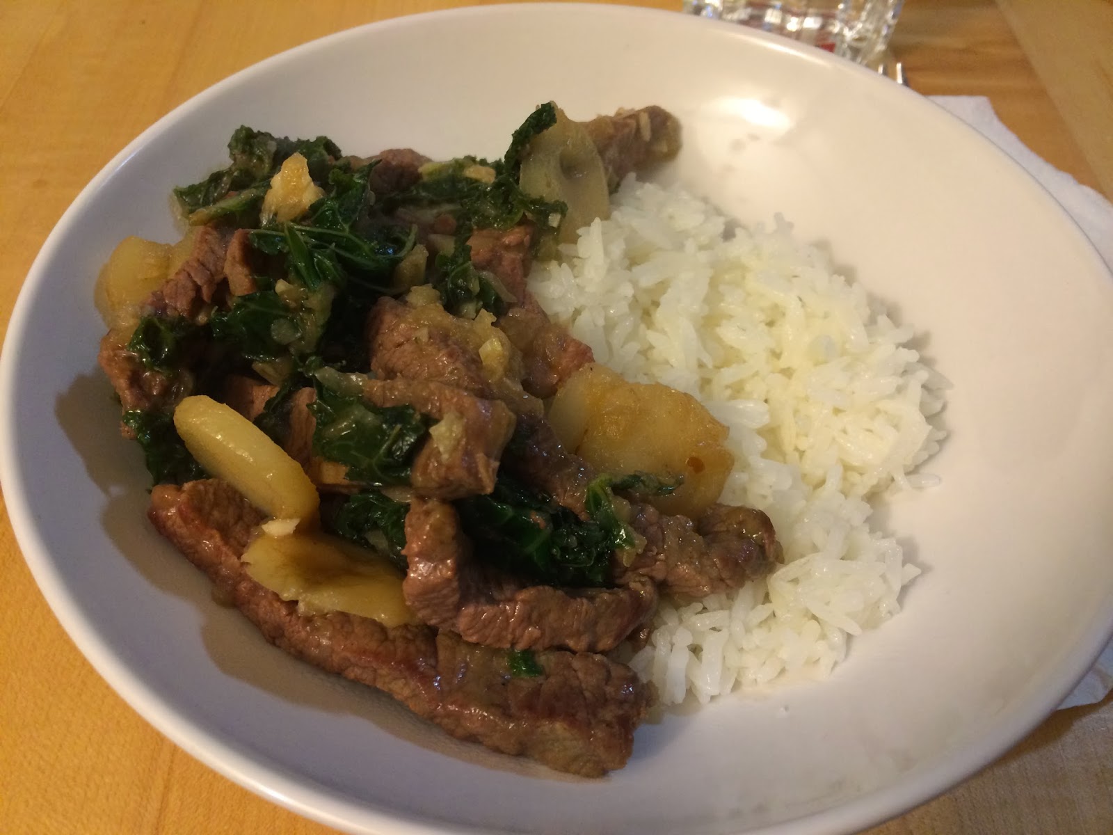 Holly Cooks Month 10 day 11 Beef & Kale StirFry
