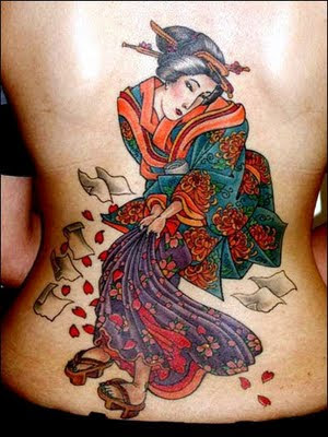 free design geisha tattoo