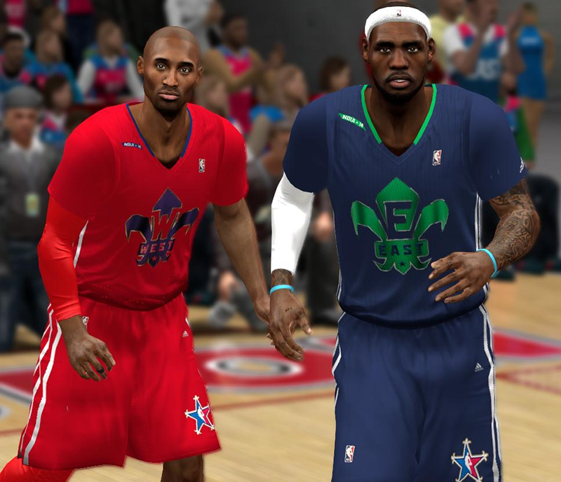 NBA 2K14 Med's Roster ft. 2014 Sleeved All-Star Jerseys