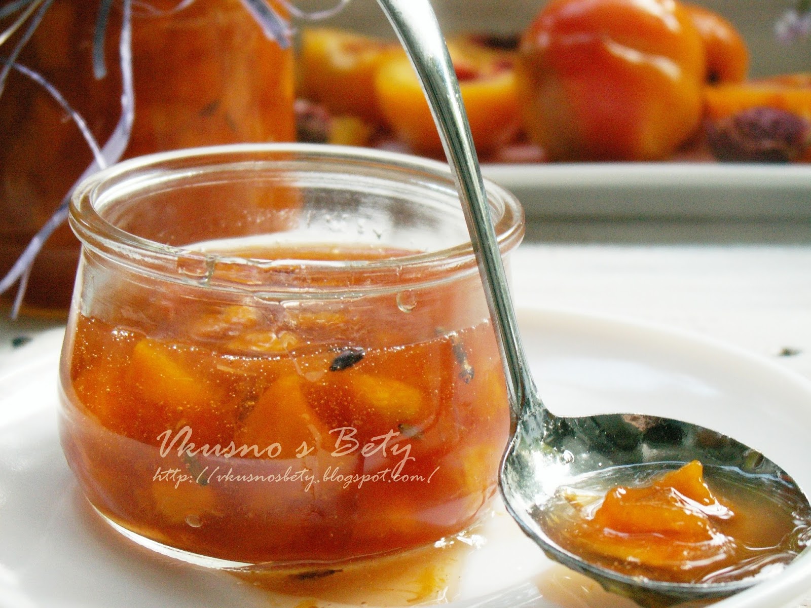 Конфитюр от нектарини или праскови и лавандула Nectarines or peaches