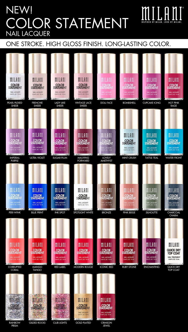 Milani Bella Eyes Gel Powder Eye Shadow and Color Statement Nail