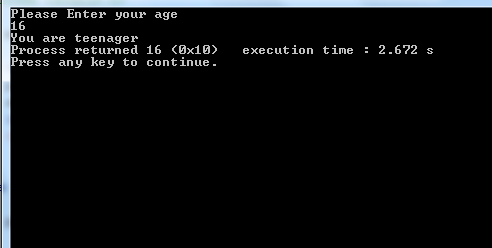 C programming: Write a c program to identify the age of a person