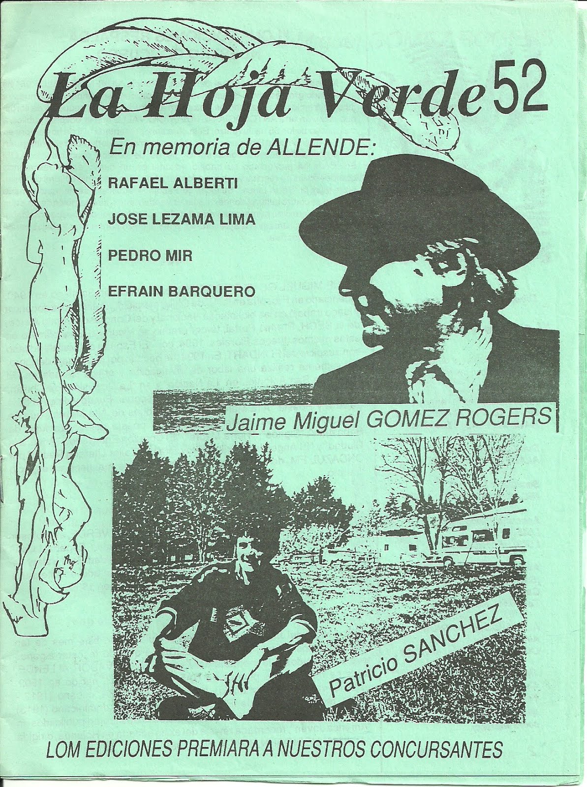 LA HOJA VERDE 52, Santiago de Chile, Septiembre de 1995.