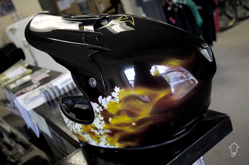 PaintHouse Customs Naz's "Leaves on Fire" Helmet