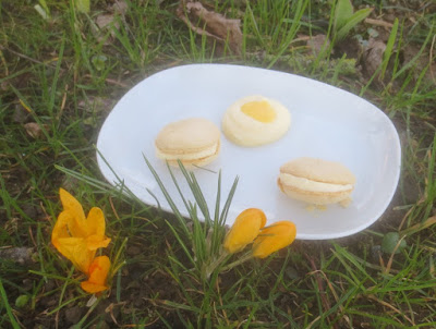 Macarons mit Eierlikör-Frischkäse-Füllung Macarons mit Eierlikör-Frischkäse-Füllung