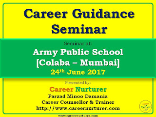 Career Guidance Seminar by Career Nurturer at Army Public School Mumbai Career Guidance Seminar by Career Nurturer at Army Public School Mumbai