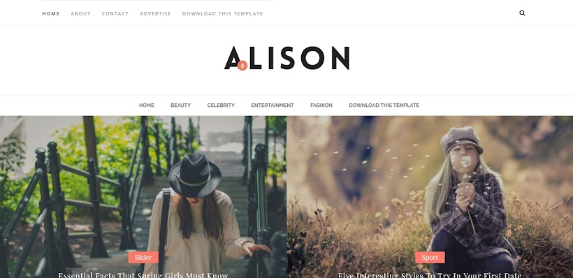 Alison Free Blogger Template
