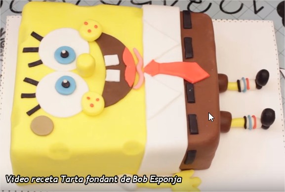 Vídeo receta pastel de bob esponja