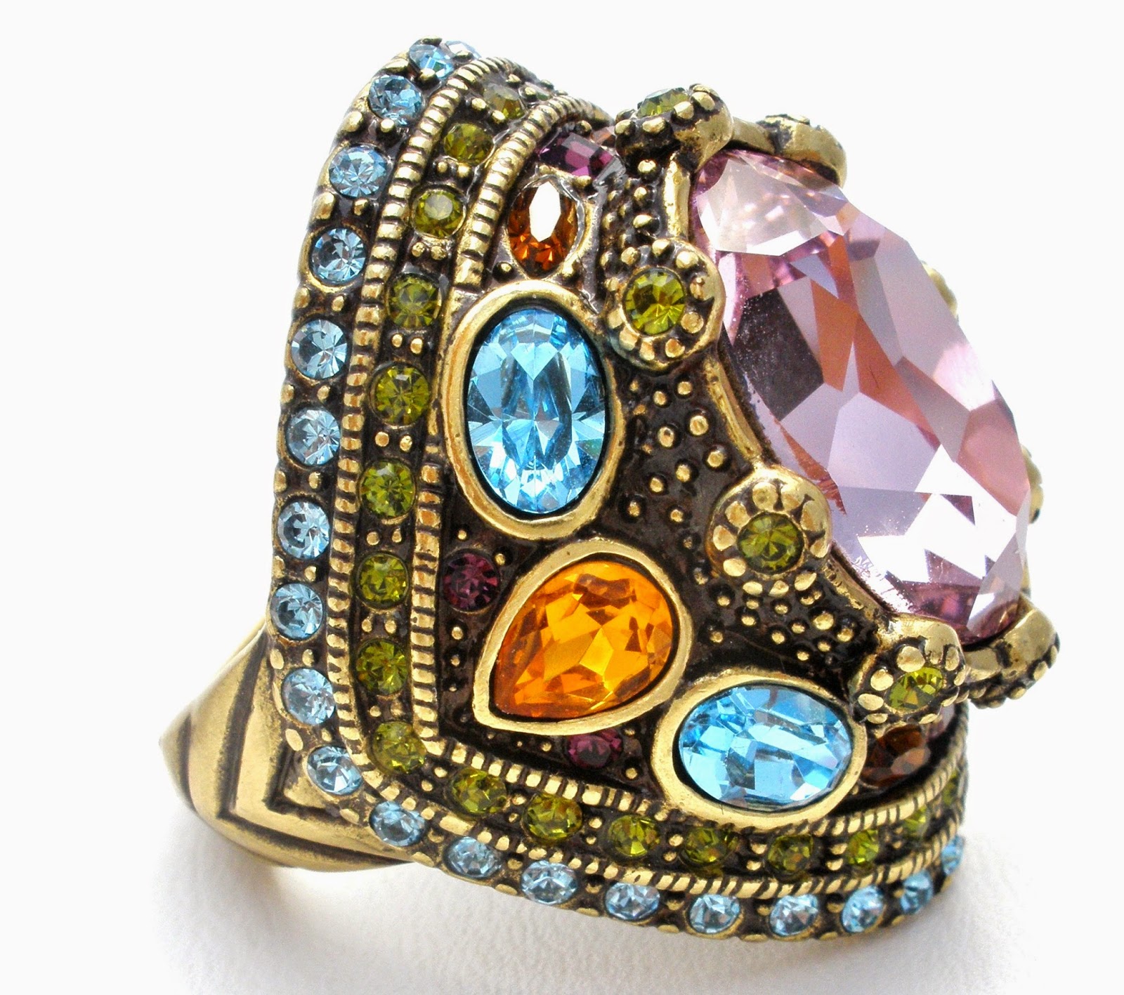 The Jewelry Lady's Store Heidi Daus Amethyst Crystal Statement Ring