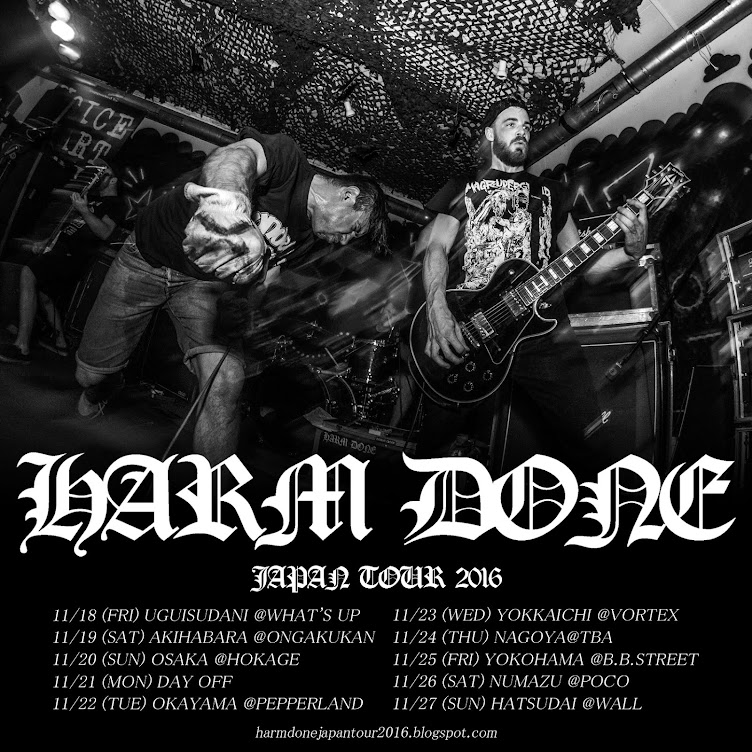 HARM DONE JAPAN TOUR 2016